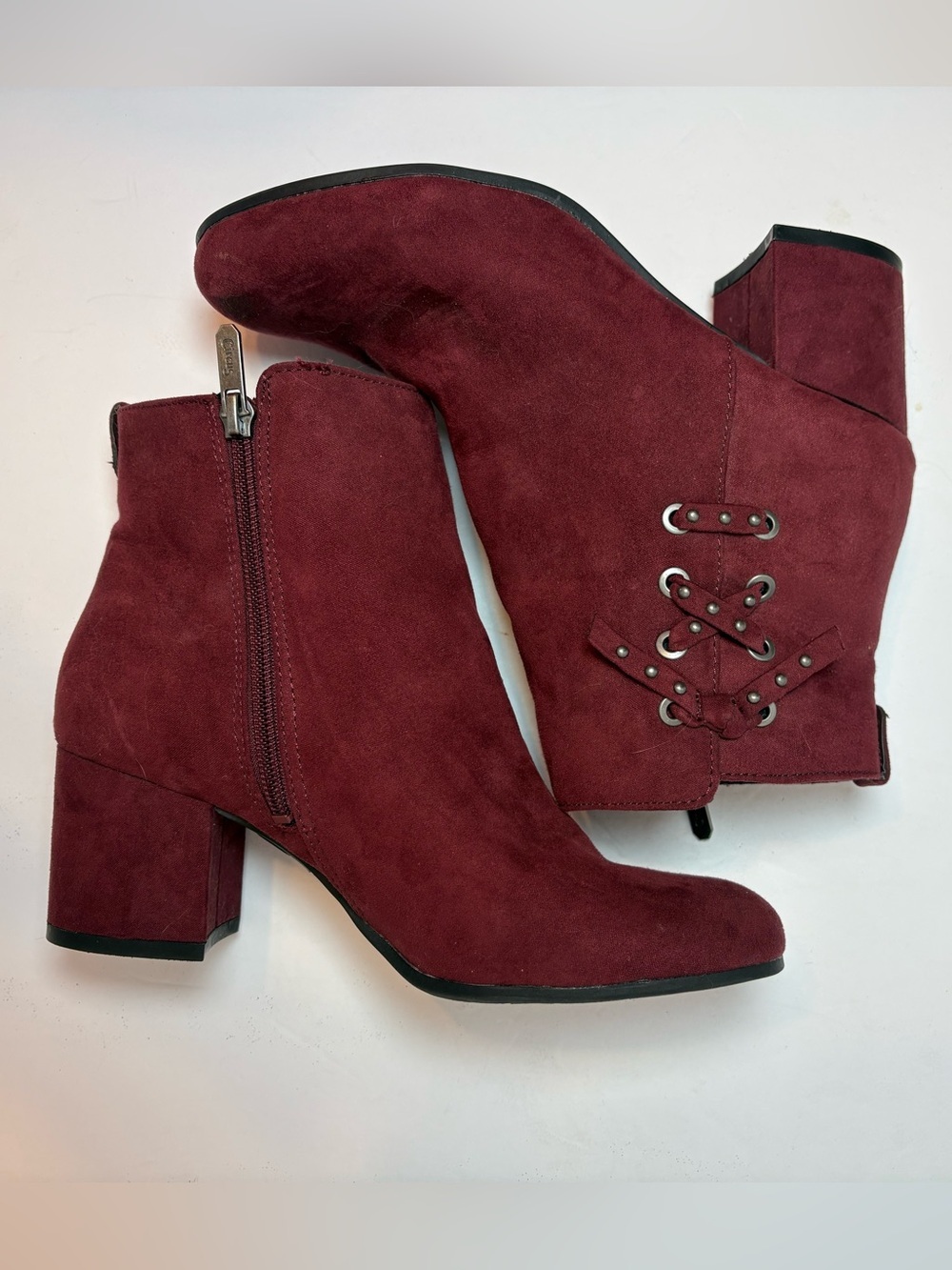 Circus By Sam Edelman Vinnie Wine Dark Red Booties Boots Size 7M